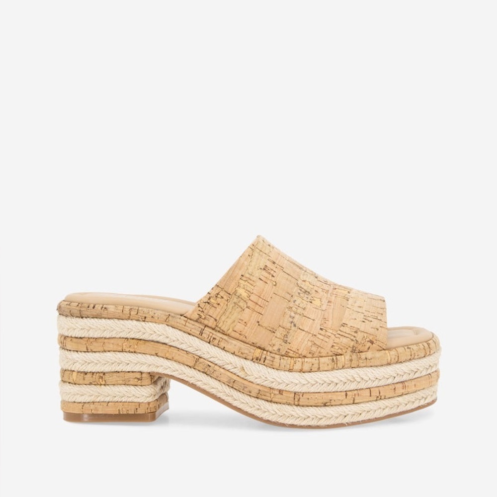 Kenneth Cole Reaction ELISSA PLATFORM
CORK RAFFIA SANDAL, 9M